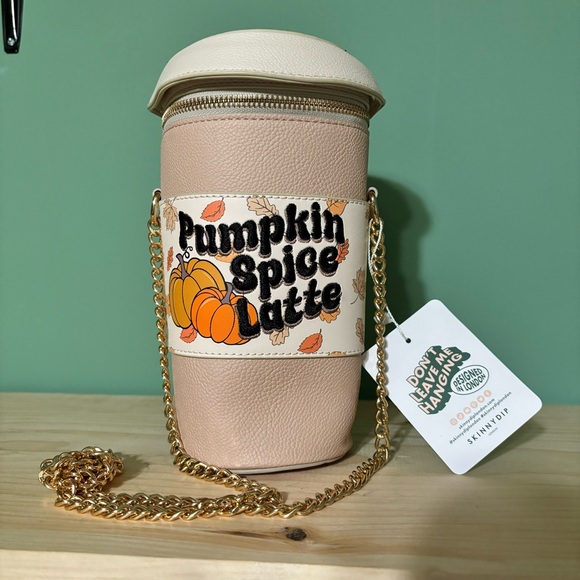 NWT SkinnyDip London Pumpkin Spice Latte Purse Zip Closure - Picture 1 of 11